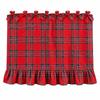 Ruffled Edge Christmas Oven Curtain Double Sided Appliance Dust Cover  Festive Cooking