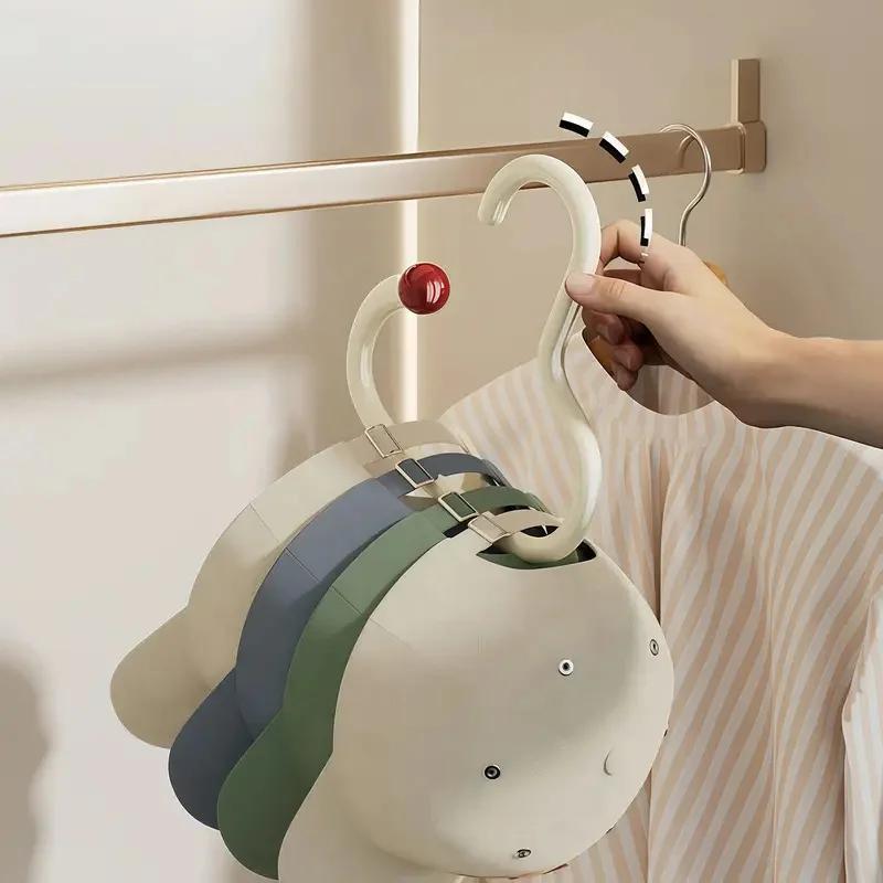 3pcs Versatile Round Storage Hook for Hats Ties Scarves Bags Dopamine Plastic Multi-Purpose Storage Rack  for Hats Scarves Belts