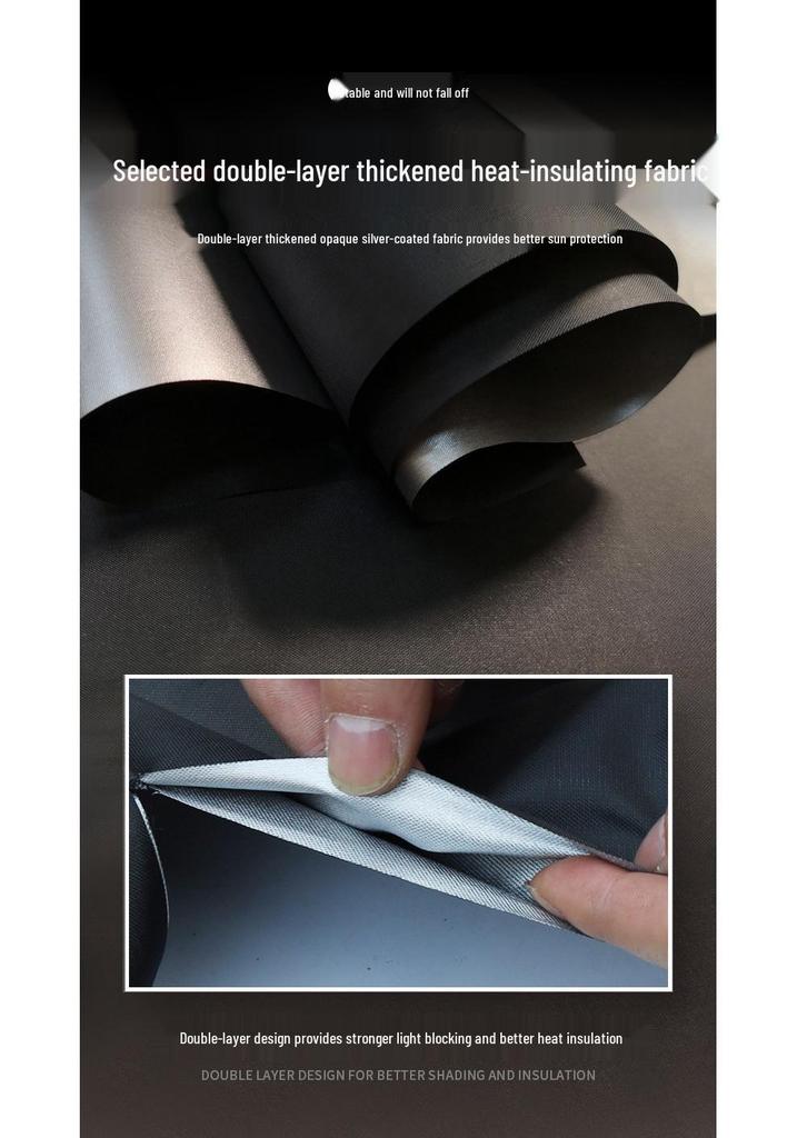 Ford Car Sunshade: Double-Layer Full Blackout Sun Visor for Privacy and Heat Insulation.