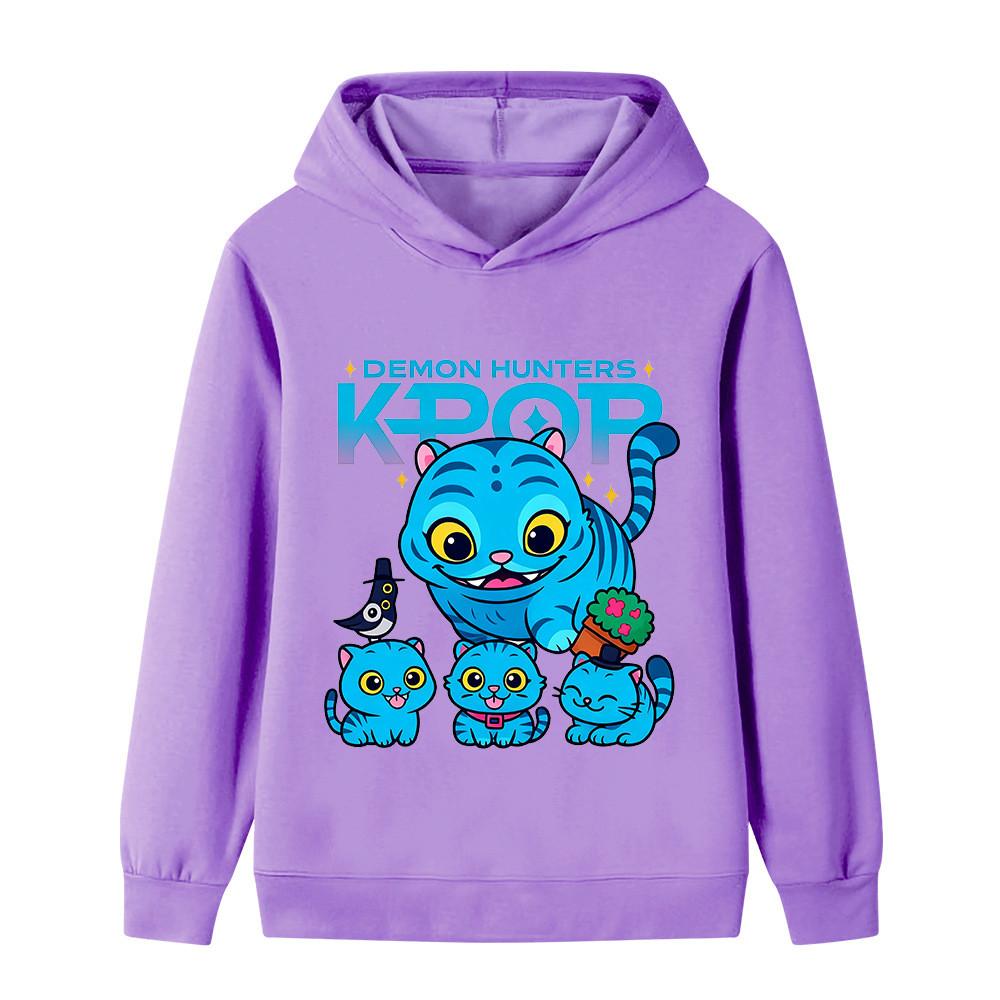 B1234 Kinder Jungen Mädchen Derpy Kpop Rumi Zoey Mira Print Langarm Kapuzenpullover