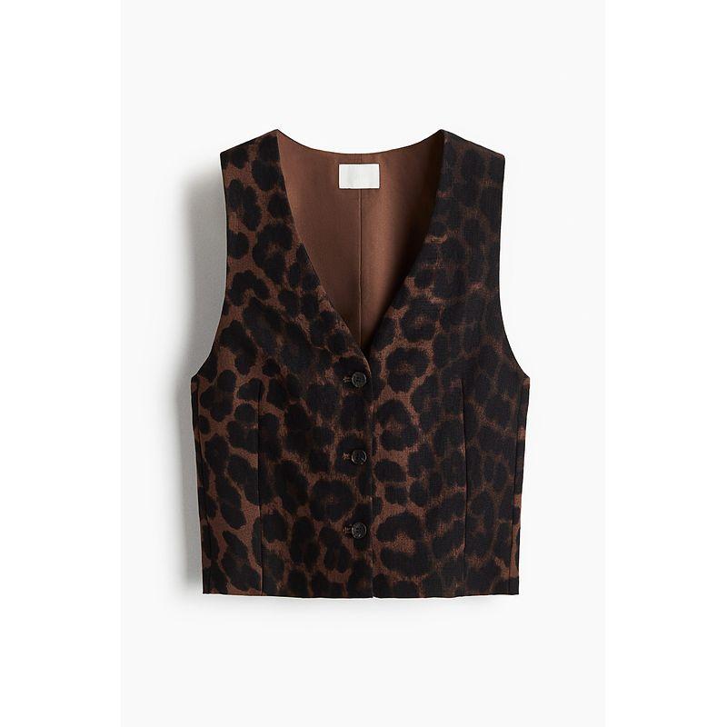 HM Women's Vest Fall 2025 New Sleeveless V-neck Work Clothing Business Fashion Short Vest 1290816