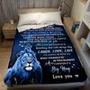 Family Blessings Flannel Blanket Perfect for Sofa Office Bed Travel Sleep Read Relax Camping four season use