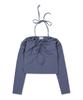 ZEROPLANET Hazel Feminine Shirred Top [Blue]