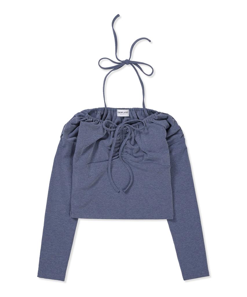 ZEROPLANET Hazel Feminine Shirred Top [Blue]