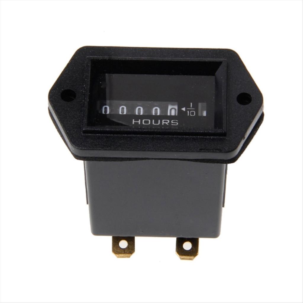 BHBL Professional Round Hour Meter for DC 12V-36V Engine Gauge Tester for Boat Auto ATV UTV Snowmobile Lawn Tractor