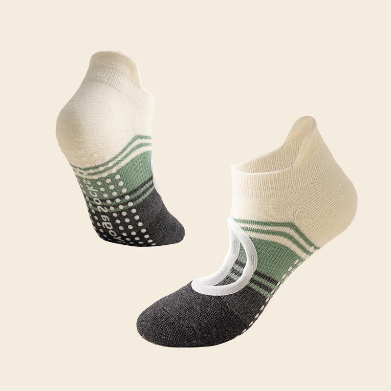 Women's Non-Slip Silicone Yoga & Pilates Socks - Breathable, Sweat-Absorbent, Backless Design
