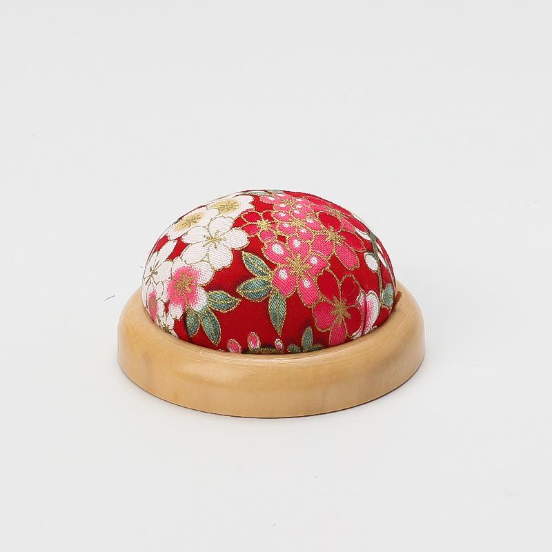 Japanese Style Wooden Pin Cushion & Needle Holder for DIY Sewing & Cross Stitch