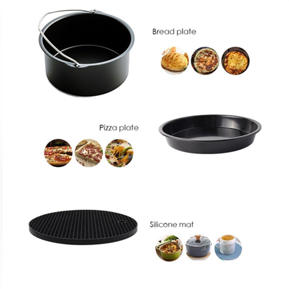 10 ks Pečicí příslušenství pro horkovzdušnou fritézu 3,2Qt-5,8Qt Airfryer Na pizzy Koláče Chleby Quiche Palačinky 8