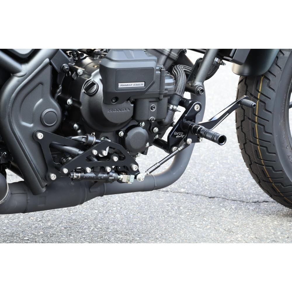 Overracing Forward Control Steps (4-Piece Set) for Honda Rebel 250 (25) E-Clutch, Black, Part Number 51-132-01B