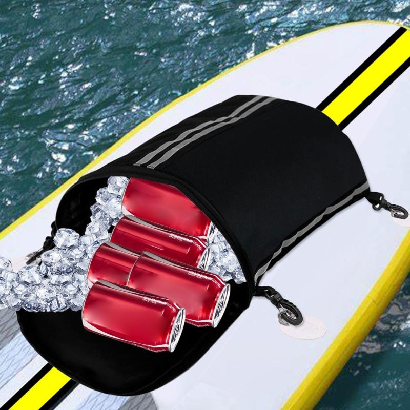 Kayak Deck Bag with Swivel Snap Hook Oxford Cloth Kayak Dry Bag for Kayak, Black