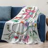 Aquarell-Blumenmuster-Decke Kinder Teenager Mädchen Jungen Bettwäsche Überwurf Sofabezug Dekorative Steppdecke Geschenk