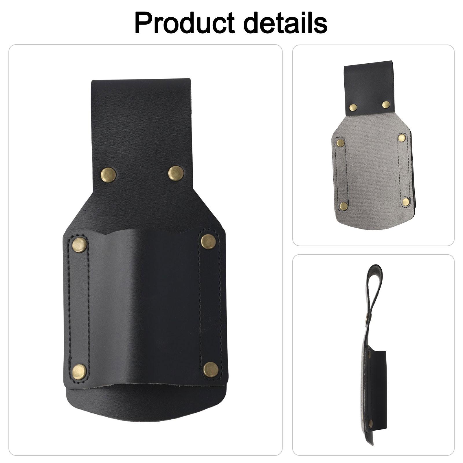 

Портативный кожаный держатель для топора для удобной транспортировки во время работ на открытом воздухе чёрный