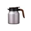 Shangqi Stainless Steel Brewing Teapot with Wood Grain Handle