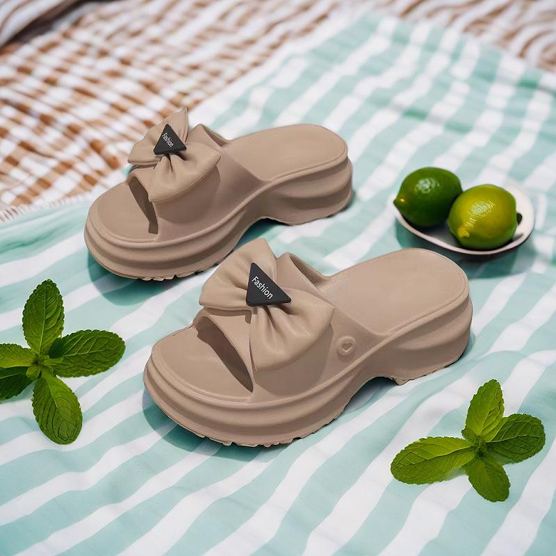 

Женские летние шлепанцы на толстой подошве из ЭВА, новые летние приморские шлепанцы, пляжная обувь на толстой подошве, крутые шлепанцы 39-40