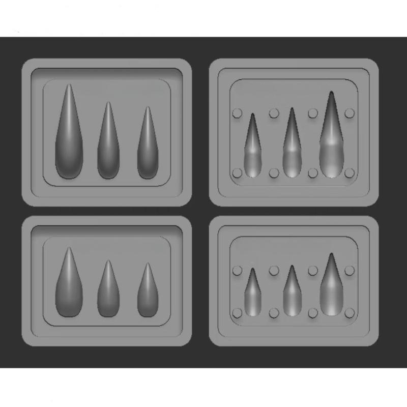 Silicone Nail Art Mold Diy Transparent Mold Of The Sharp Dragon Claws Series Long Short Dragon Claw Nail Art Mold
