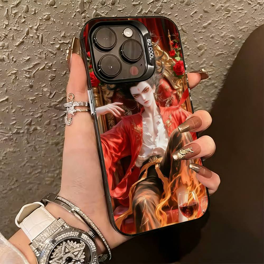 

Chinese Mythology Na Zha Phone Case For iPhone 17,16,15,14,13,12,11 Plus,Pro Max,XS,Colorful Silver Phone case Funda Cover iPhone12