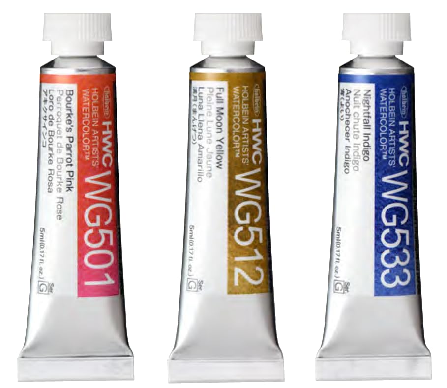 Holbein Art Granulierende Farben Transparente Aquarellfarben Hergestellt in 5ml 24 Stück im Kasten ASTM Granulierende Farben Set (HWC) (Getrennte Farben) Japan, Tuben, Farben,