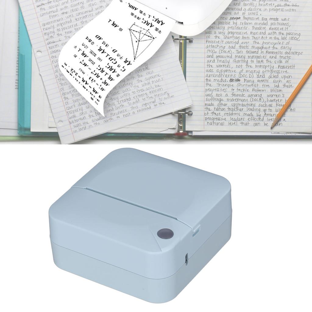 Printer 200DPI Thermal Paper Ergonomic Design Rechargble Battery Safe Stable Portable Printer for