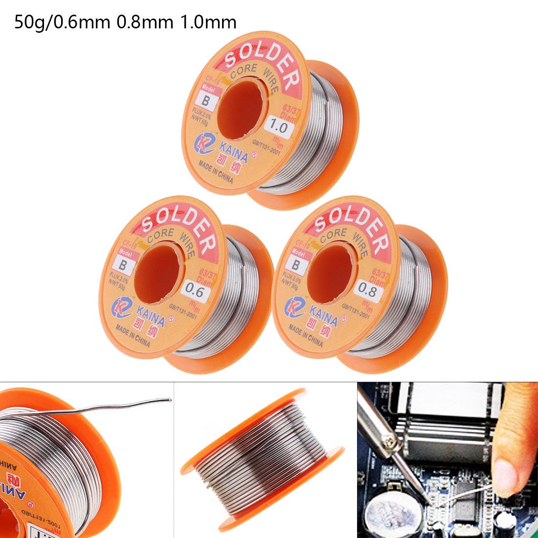

63/37 Ratio 2% Rosin Core Alloy Welding Wire Low Fusion Point Less Smoke Electronic Circuit Connection Auxiliary Supplies 0.6 mm