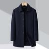 New Winter Middle-aged Wool Coat Dad's Mid-length Double-sided Woolen Business Coat Men's Cashmere Top