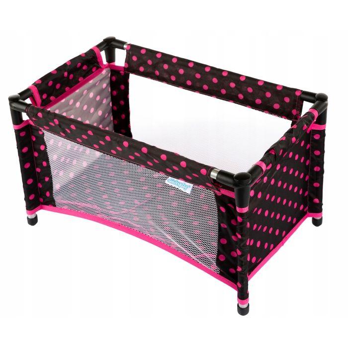 Lit parapluie pour poupées avec sac, parure réversible et panneaux en maille - Kinderplay (KP0400G)