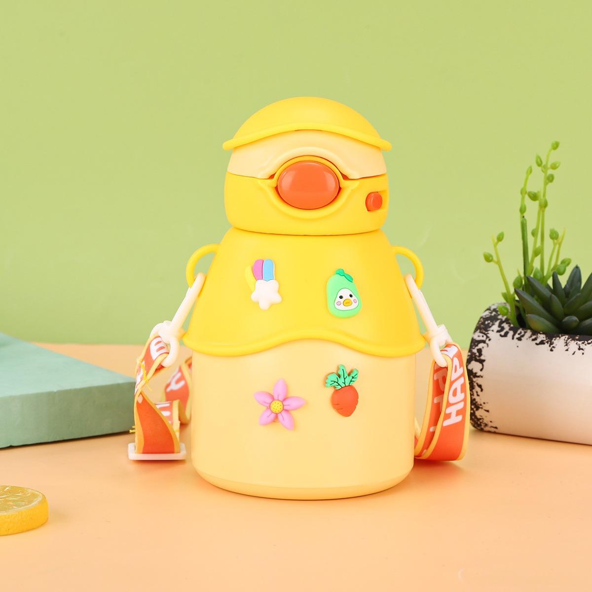 

New Cartoon Figure Pot Belly Cup Steel Kids Thermos Cup Male and Female Students Portable Carrier Cup with Straw 500ml