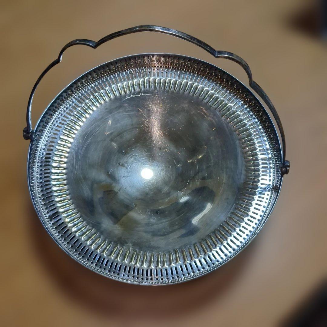 Used British Antique Silver Basket A1 Finest Silver Plated Fruit Tray