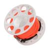 Finger Spool Plastic Spool Reel with Double End Bolt Snap Orange Line 15M for Wreck Scuba Diving