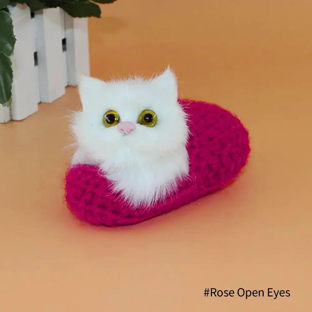 Stuffed Toys Lovely Simulation Animal Doll Plush Sleeping Cats Toy With Sound Kids Toy Decoration Birthday Gift For Children
