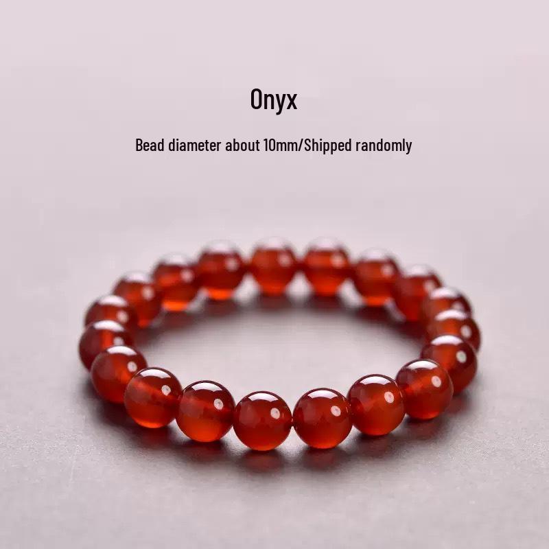 Red Agate Chalcedony Jade Bracelet for Women with Genuine Loose Beads