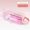 Large Capacity Double Layer Transparent Mesh Pencil Case for Girls & Boys - Perfect for School & Exams, Stylish & Portable