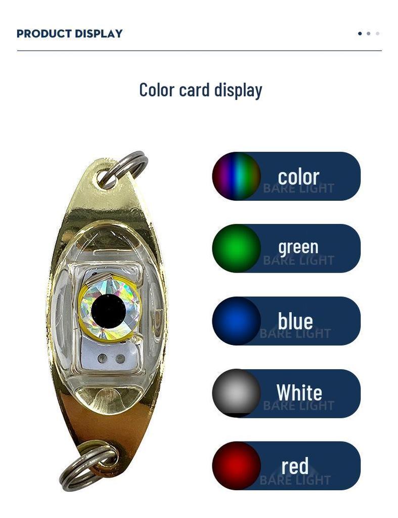 LED Multi-Color Underwater Fish Attracting Light for Night Fishing