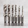 HSS4341 Tap Bit M3 M4 M5 M6 M8 M10 Spiral Flute Tap Drill Bit for Wood Plastic Aluminum Alloy Hand Tools Taps and Dies Set
