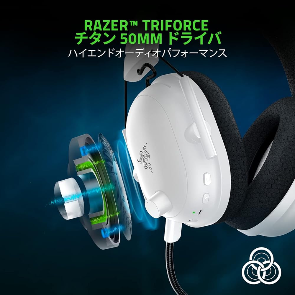 Razer BlackShark V2 Pro Wireless Gaming Headset White HyperSpeed 2.4GHz Bluetooth HyperClear Microphone