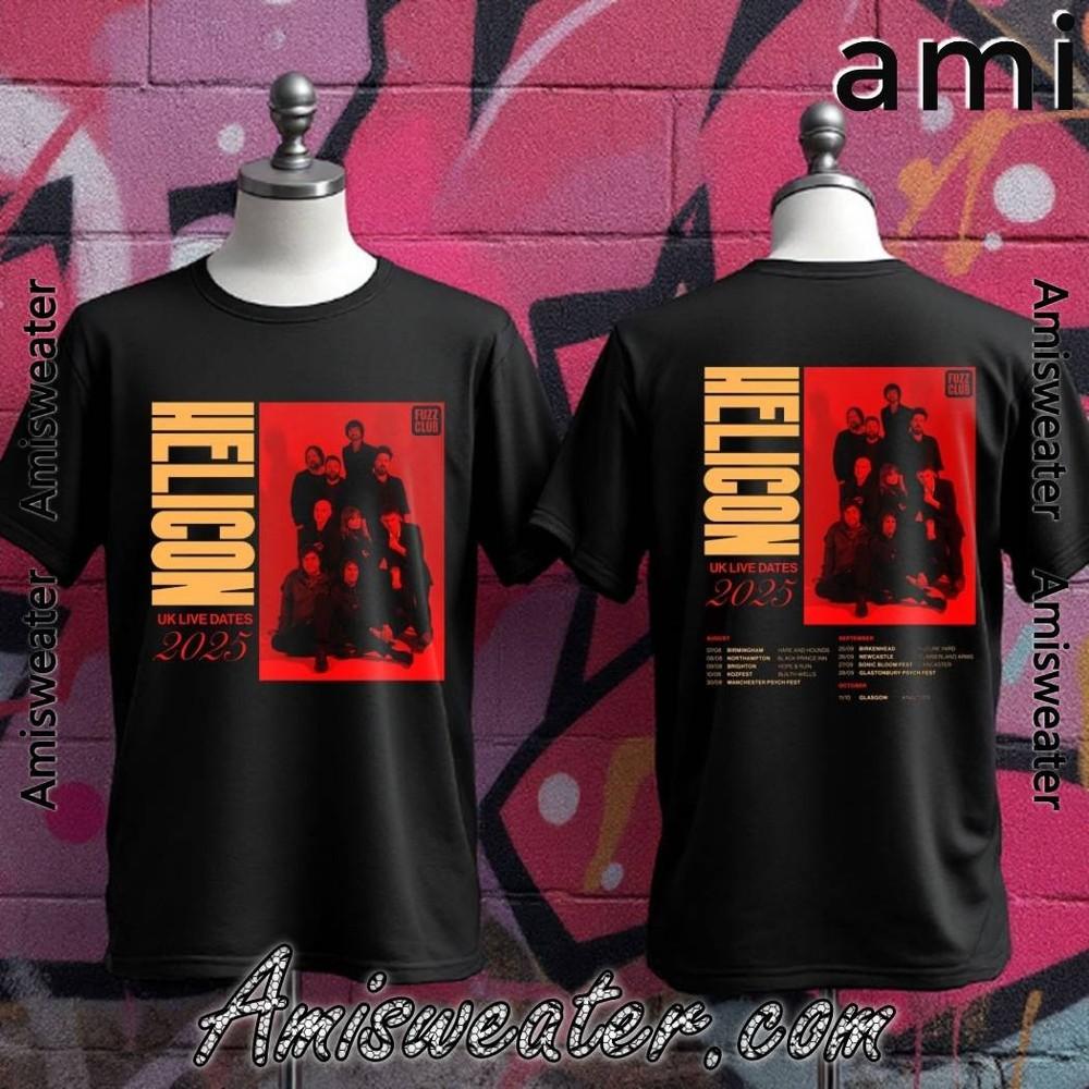 Helicon UK Live Dates 2025 T-shirt, T-shirt 2025 Size S-5XL Unisex T-Shirt S