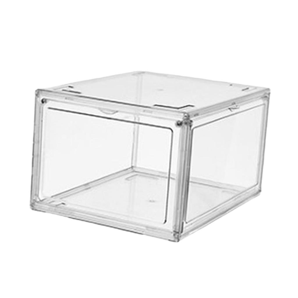 Shoe Storage Box Sneakers Container Magnetic Closure Visible Door Assembly
