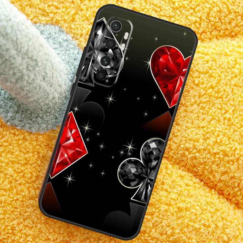 Ace of Spades Poker Case For Xiaomi 15 Ultra 14 13T 14T 15T 17 Pro Max  Cover For POCO X7 Pro X5 X6 F5 F6 F7 F8