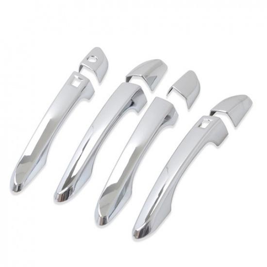 For Hyundai Tucson 2016-2019 Chrome Side Door Handle Cover Trim with Smart hole