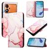 PT003 Marble Pattern Flip PU Leather Phone Case For Xiaomi Poco M8 Power 5G, Wallet Card Slot Kickstand Protective Cover