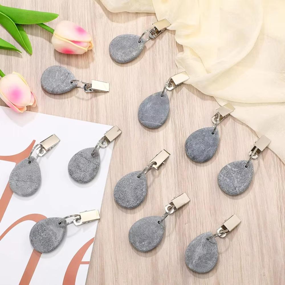 4PCS Windproof Marble Tablecloth Clip Decorative Tablecloth Pendant Tablecloth Drop  Wedding