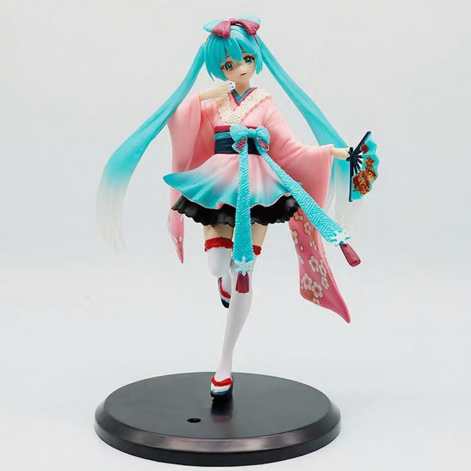 

20 см В наличии FuRyu TENITOL Новая серия Tokyo, Хацунэ Мику в кимоно, настольная милая аниме-фигурка, игрушка, подарок, коллекционная модель