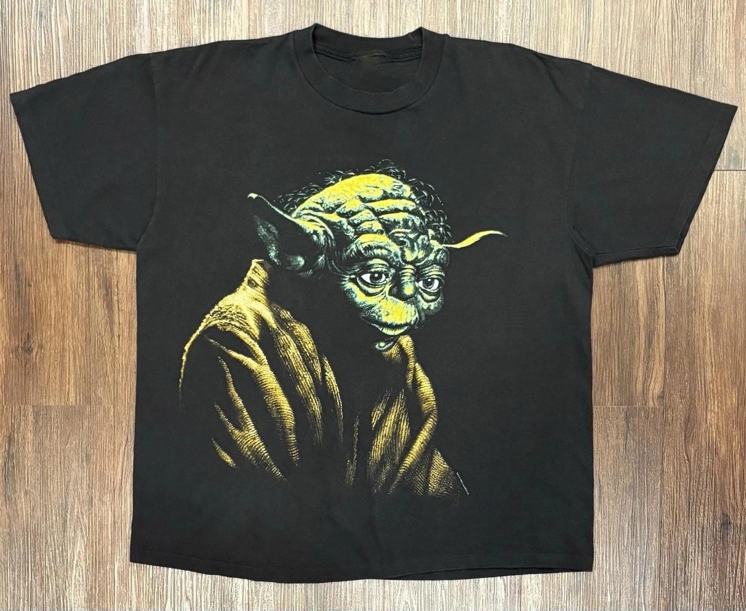 

1995 Star Wars Yoda Big Print Changes Lucasfilm T-Shirt Size S-5XL Reprint M