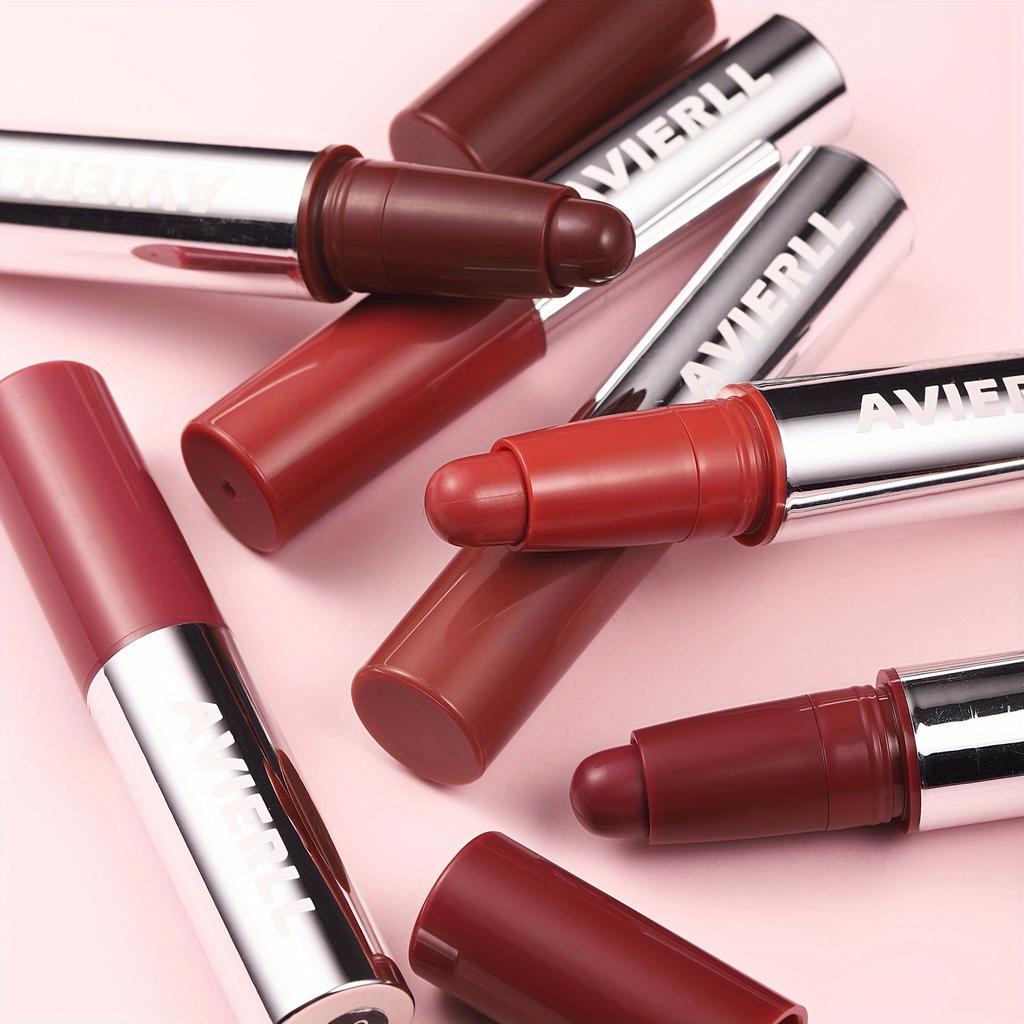 6 Colors Matte Lipstick Waterproof Velvet Nude Lipsticks Stick Smooth Red Brown Lip Pigments Long Lasting Lip Gloss Lips Makeup