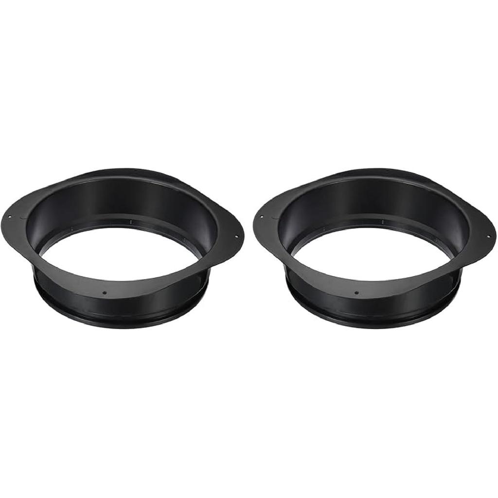 PATIKIL 3 Inch(about 7.6 cm)Pipe Connector Flange,2 Piece Pack Dryer Ventilation Wall Plate Square to Round Straight Duct Plate,For Air Heating