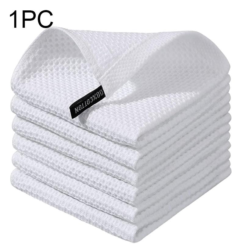 100% Cotton Kitchen Towel Ultra Soft Cleaning Cloth Waffle Honeycomb Cleaning Cloth Household Kitchen Accessories