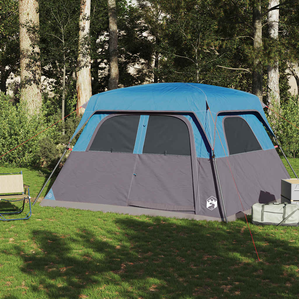 Family Tent for 6 Persons Blue Waterproof