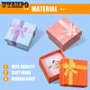 24pcs Jewelry Gift Boxes with Bowknot Rectangular Cardboard Box with Sponge Insert Gift Packing Box Pendants Gift Case