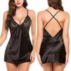 Sexy Clothes for Women Lingerie Lace See Through Nightdress Babydoll Porno Deep V Mesh Dress Panties Underwear Erotic Clothing
