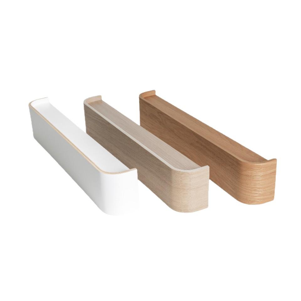 Walnut Wood Wall-Mounted Clothes Rack & Coat Hook Walnut (Black Hook)