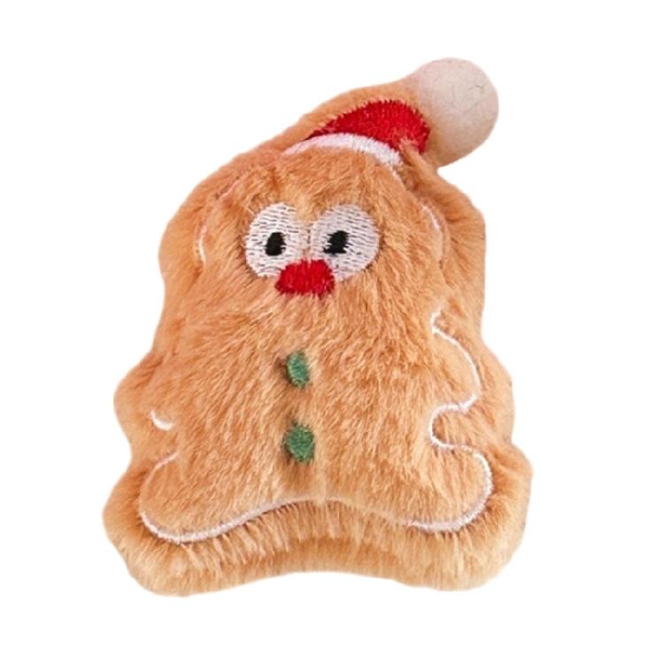 Plush Brooch Pin Christmas Theme Cartoon Brooch Soft and Lovely Padded Brooche Pin for Holiday Gifting Bag Ornament